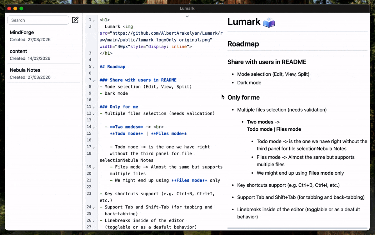Lumark app demo